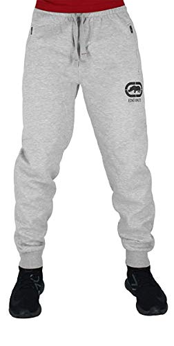 Ecko Hombre Algodón de Diseño Pantalones Joggers, Negro, Azul, Gris - Gris Negro, XL