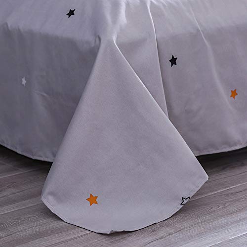 ED-Lumos Juego de Ropa de Cama Microfibra４Piezas para Cama 90cm Poliéster Funda nórdica 150x200cm Sábana encimera 200x230cm Funda de Almohada 48x74cm Estrellas pequeñas y Pestañas Lindas