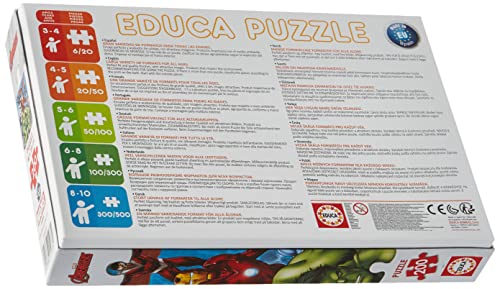 Educa - Avengers, Puzzle infantil de 200 piezas, a partir de 6 años (15933)