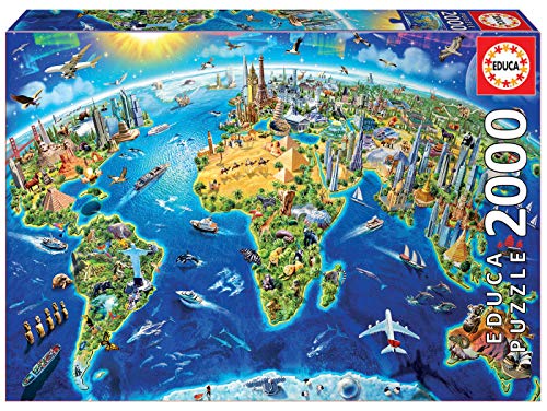 Educa - Símbolos del Mundo Puzzle, 2000 Piezas, Multicolor (17129)