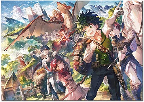 EDZXC-Jigsaw Puzzle 1000 Piezas My Hero Academia Boku No Hero Academia Impresiones Japonés Manga Anime Wood para Adultos Juegos De Niños Juegos Educativos Hx29Zs(38x26CM)