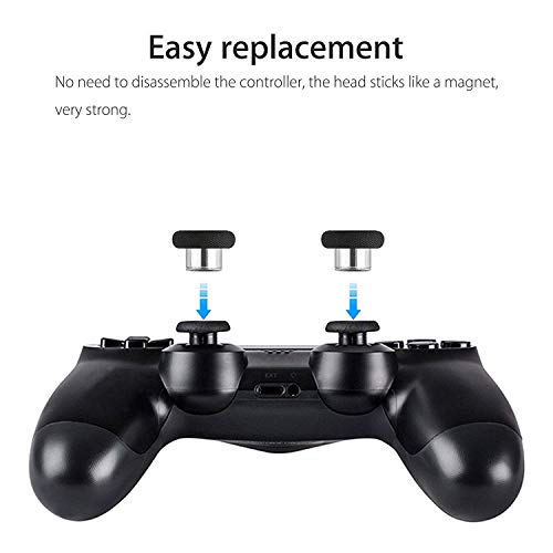 EEEKit Paquete de 6 Palancas de Control de reemplazo de Barras de Control Negras Palanca de Mando del Pulgar para Playstation 4 Controlador PS4 / Controlador Xbox One Elite/Control Pro Switch