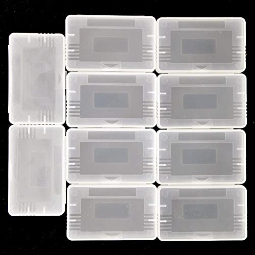 Einuz Fundas de plástico para cartuchos de juego, caja de almacenamiento, protector de polvo, funda de repuesto para Nintend GBA Gameboy Advance SP GBM (10 unidades)