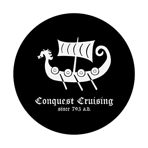 El barco vikingo Dragonship Conquest navega desde el año 793 PopSockets PopGrip Intercambiable
