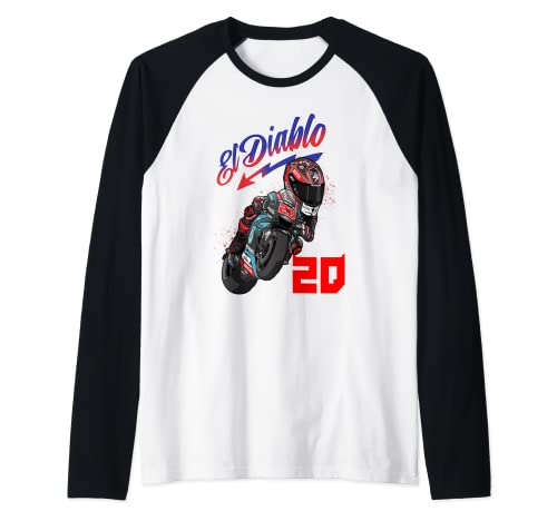 El Diablo T-Shirt Moto Superbike Shirt 20 Camiseta Manga Raglan
