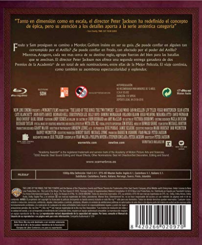 El Señor De Los Anillos: Las Dos Torres Ed. Cinematográfica Blu-Ray [Blu-ray]