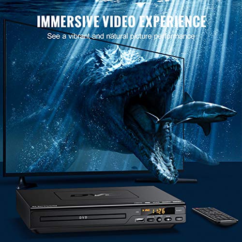 ELECTCOM - Reproductor de DVD para televisión con HDMI, para Smart TV, reproductor de DVD USB