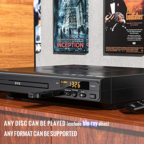 ELECTCOM - Reproductor de DVD para televisión con HDMI, para Smart TV, reproductor de DVD USB