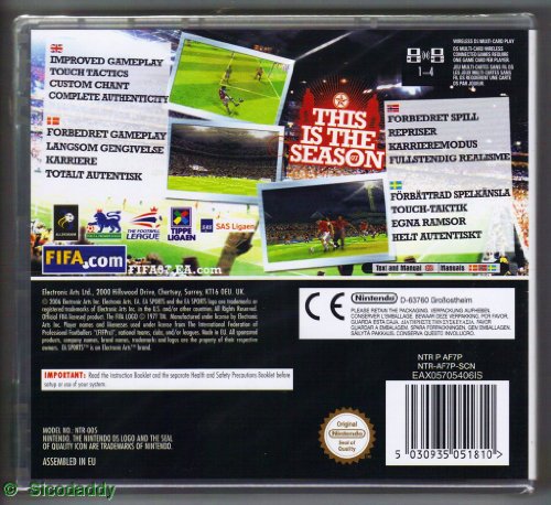 Electronic Arts FIFA 2007, Nintendo DS Nintendo DS vídeo - Juego (Nintendo DS, Nintendo DS, Deportes, Modo multijugador, E (para todos))