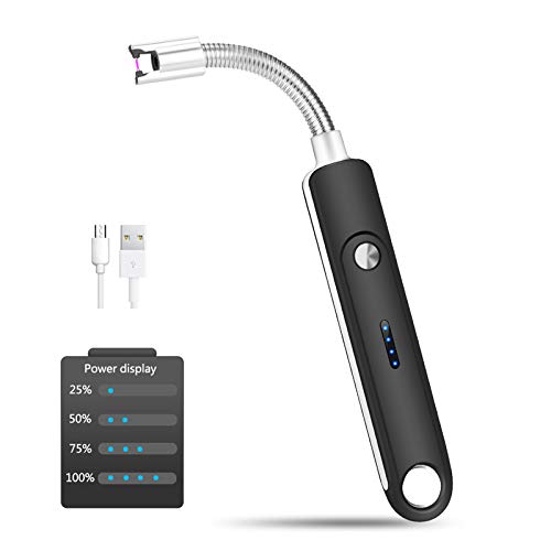 Eletorot Encendedores para Velas, Mechero Electrico Cocina USB Rechargeable a Prueba de Viento Arco Flexible Mecheros para Cocina de Gas, Velas Aromáticas, Chimenea, Barbacoa