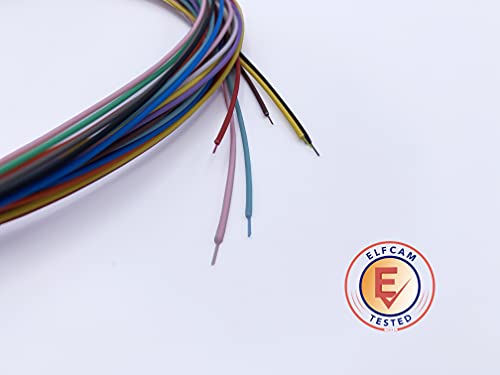 Elfcam® -12 Unidades Pigtail de Color Fibra Óptica LC/UPC Monomodo 9/125um OS2, 0,9mm 1 Metro