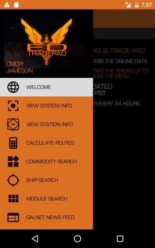 Elite Dangerous TradePad Pro