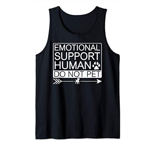 Emotional Support Human ESA Service Dog Funny Dog Camiseta sin Mangas