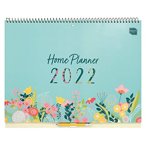 (en inglés) Planificador mensual de Boxclever Press. Calendario 2022 pared comienza ahora y se extiende hasta diciembre'22. Amplio calendario pared 2022 con pestañas mensuales y listas.