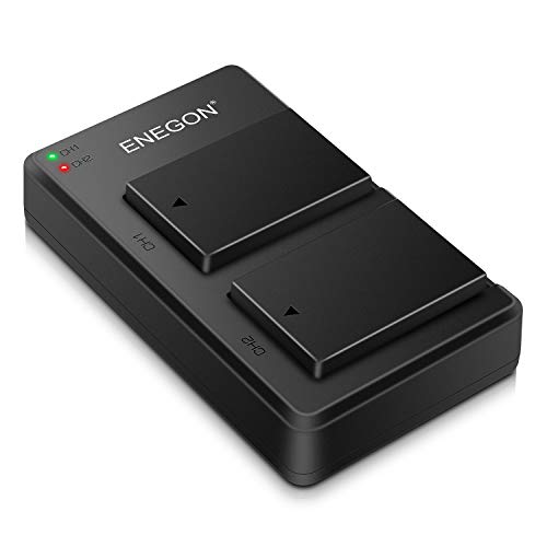 ENEGON Pack of 2 LP-E17 1040mAh Batteries para Camera with Micro USB Charger para Canon Rebel SL2, T6i, T6s, T7i, EOS M3, M5, M6, EOS 200D 250D 77D 750D 760D 800D 8000D Digital SLR Cameras