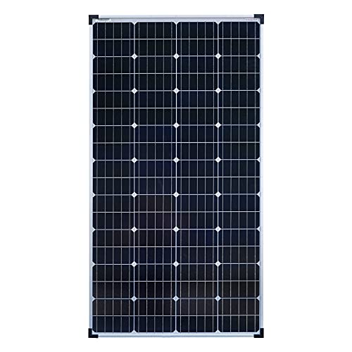 enjoy solar® Mono 12V Panel solar monocristalino, ideal para caravanas, casetas de jardín y barcos (Mono 150W)