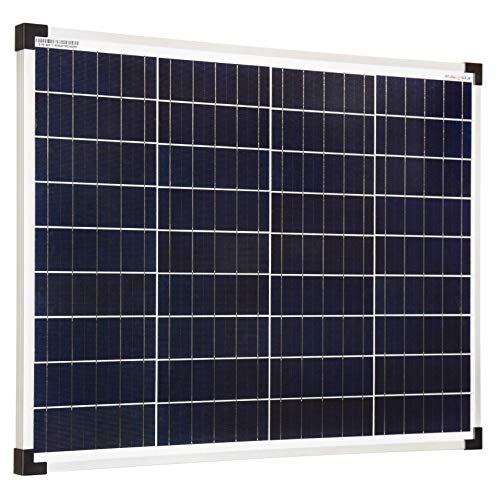 enjoy solar® Poly 50W 12V panel solar policristalino célula solar ideal para casas móviles, cobertizos de jardín, barcos