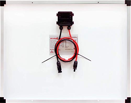 enjoy solar® Poly 50W 12V panel solar policristalino célula solar ideal para casas móviles, cobertizos de jardín, barcos