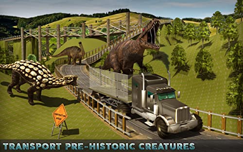 Enojado Dino Camión de transporte Simulador 3D Transportador de animales Dinosaurio salvaje Juegos