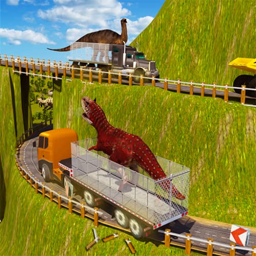 Enojado Dino Camión de transporte Simulador 3D Transportador de animales Dinosaurio salvaje Juegos