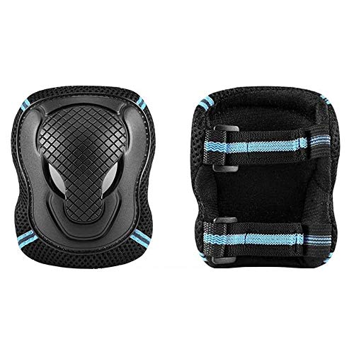EONPOW Juego de Protecciones, Protecciones contra caídas para Patinaje en línea, para muñeca, Codo, Rodilleras, Protector para Deportes, Ciclismo, Patinaje, 6 Unidades