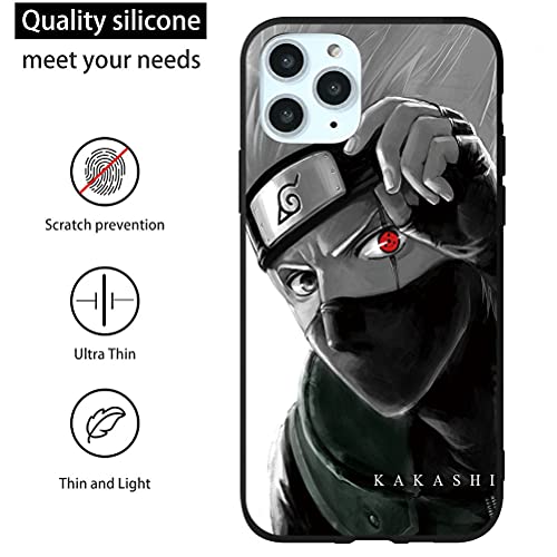 Eouine [2 Piezas] Fundas para Apple iPhone 12 Mini 5,4",Anti Golpes Suave TPU Silicona Carcasa con Naruto-Manga Anime Ninja Patrón Antichoque Protectora Case Compatible con iPhone 12 Mini, 01