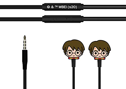 ERT- Auriculares con Cable Harry Potter con Mando a Distancia y micrófono, Blanco