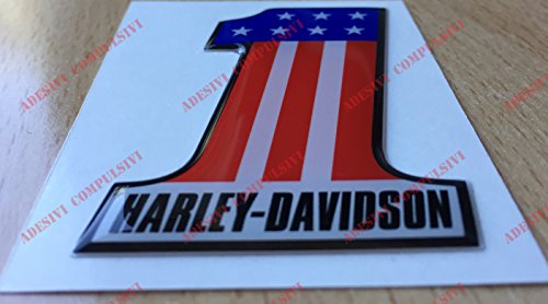 Escudo Logo Decal, Number One, U.S.A., par pegatinas resinati, efecto 3d. Para depósito o casco