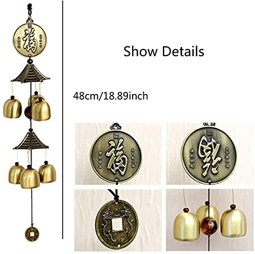 Escultura de escritorio Feng shui viento chime escultura decoración plástico yin-yang bagua cobre campana pavo real guanyin tiger luk dinero rana pixiu decoración (Color : B)