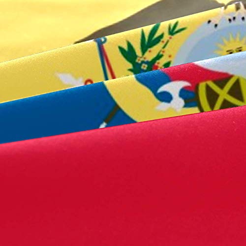 Eslifey - Juego de funda de edredón de 3 piezas, diseño de la bandera de Colombia con dos fundas de almohada