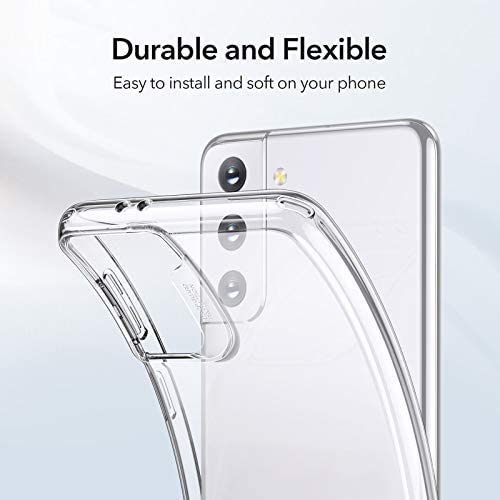 ESR Funda Transparente Compatible con Samsung Galaxy S21 5G (6.2 Pulgadas) (2021) Funda Delgada,Blanda y Flexible de polímero Transparente, Serie Project Zero,Transparente