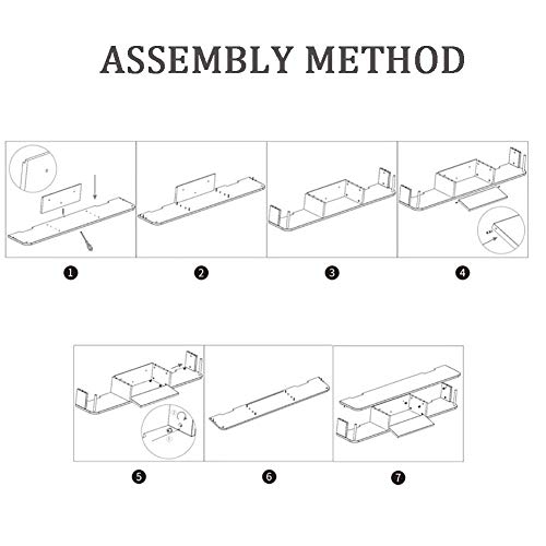 Estante De TV Flotante Soporte De TV Estante De Consola Multimedia Montado En La Pared, Estante De Pared Con Marco Flotante Blanco, Para Xbox, Proyector, Enrutador WiFi, Consola De Juegos Y Caja