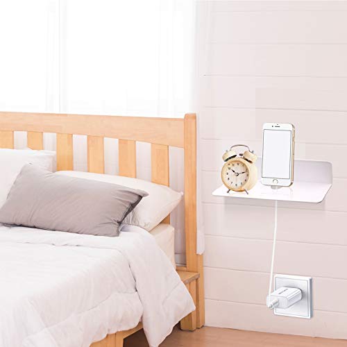 Estantes flotantes de pared,2 Estantes de pared flotantes con accesorios adhesivo Estantes de exhibición montados en la pared Estantes flotantes Estante de almacenamiento para Nintendo Switch