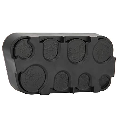 Estuche para monedas en euros, porta monedas en euros, rectángulo, plástico resistente al desgaste, fácil de usar para guardar monedas para accesorios de automóvil