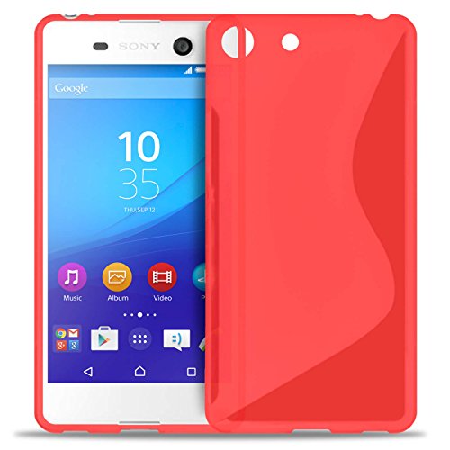 Estuche Ultra Delgado para Sony Xperia M5 El | En Rojo | Funda De Línea S