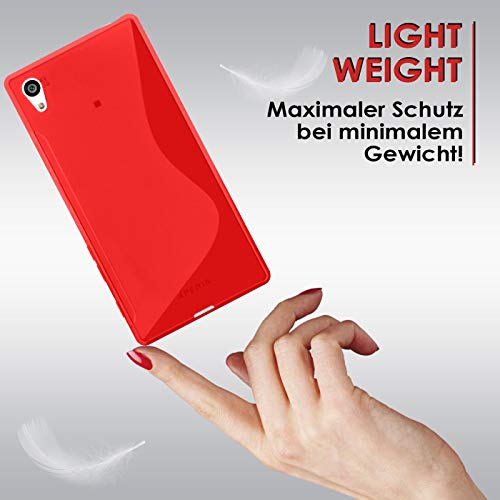 Estuche Ultra Delgado para Sony Xperia M5 El | En Rojo | Funda De Línea S