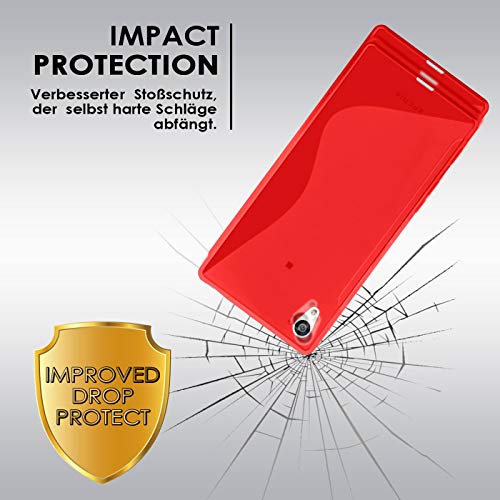 Estuche Ultra Delgado para Sony Xperia M5 El | En Rojo | Funda De Línea S