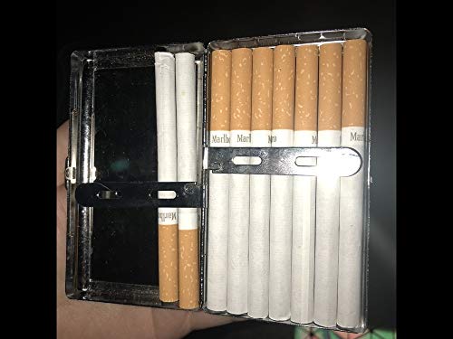 Estuche/Caja de Cigarrillos - Cigarrillos King Size, Billetes de Dinero Clip de Efectivo Soporte de Bolsillo Abierto para 14 Cigarrillos