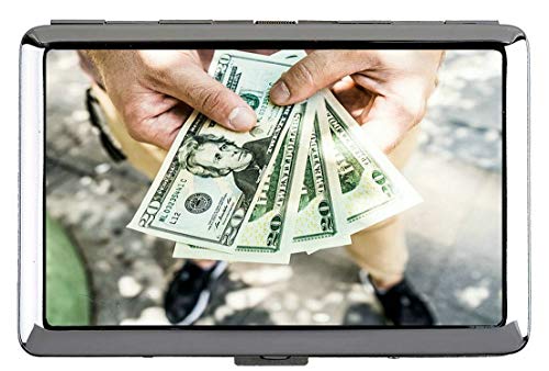 Estuche/Caja de Cigarrillos - Cigarrillos King Size, Billetes de Dinero Clip de Efectivo Soporte de Bolsillo Abierto para 14 Cigarrillos