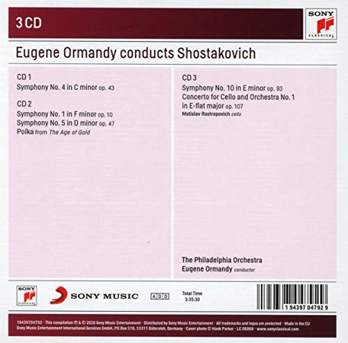 Eugene Ormandy Conducts Shostakovich. Sony Classical Masters Series