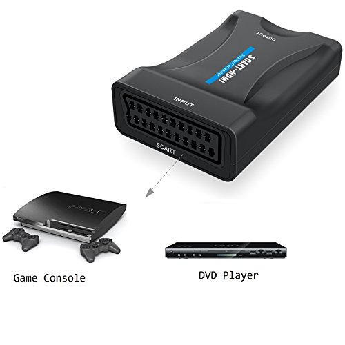 Euroconector a HDMI, GANA Scart a HDMI Convertidor 1080P Scart to HDMI Adaptador 60Hz HD para HDTV STB Xbox PS3 Sky DVD BLU-Ray