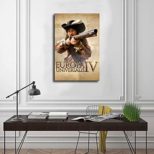 Europa Universalis IV Juego Cover Posters 1 Lienzo Póster Decoración Dormitorio Deportes Paisaje Oficina Decoración Regalo Unframe-style124 × 36 pulgadas (60 × 90 cm)