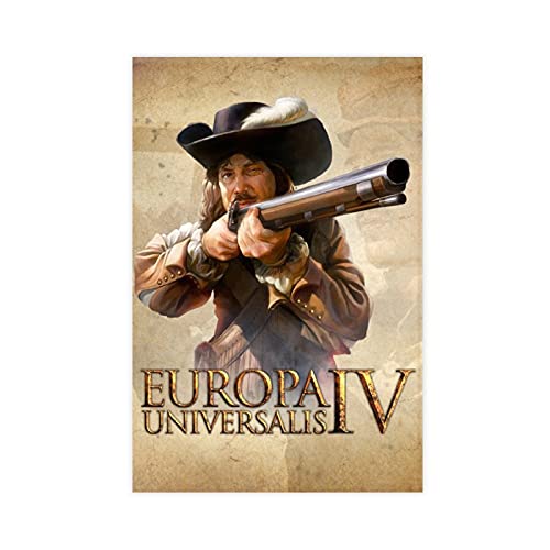 Europa Universalis IV Juego Cover Posters 1 Lienzo Póster Decoración Dormitorio Deportes Paisaje Oficina Decoración Regalo Unframe-style124 × 36 pulgadas (60 × 90 cm)