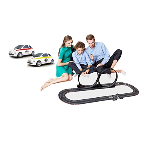 EURYTKS New Toy Children Racing Double Competitive Remote Control Ensamblaje Electric Boy Small Train Car Gift (Color: Eléctrico + manivela, Tamaño: TR 02-4.5M)