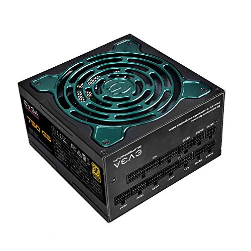 EVGA SuperNOVA 750 G5, 80 Plus Gold 750W, Totalmente Modular, Eco Mode con FDB Ventilador, Incluye Power ON Self Tester, Tamaño Compacto de 150 mm, Fuente de Alimentación 220-G5-0750-X2
