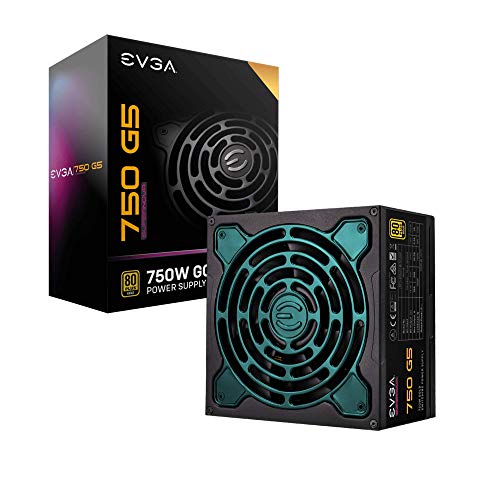 EVGA SuperNOVA 750 G5, 80 Plus Gold 750W, Totalmente Modular, Eco Mode con FDB Ventilador, Incluye Power ON Self Tester, Tamaño Compacto de 150 mm, Fuente de Alimentación 220-G5-0750-X2