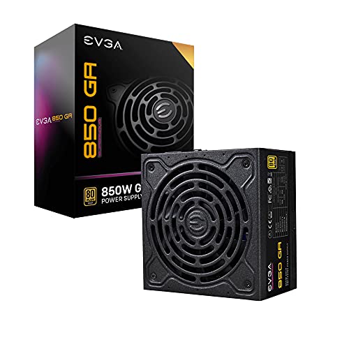 EVGA SuperNOVA 850 GA, 80 Plus Gold 850W, Totalmente Modular, Eco Mode, Incluye Power ON Self Tester, Tamaño Compacto de 150 mm, Fuente de Alimentación 220-GA-0850-X2