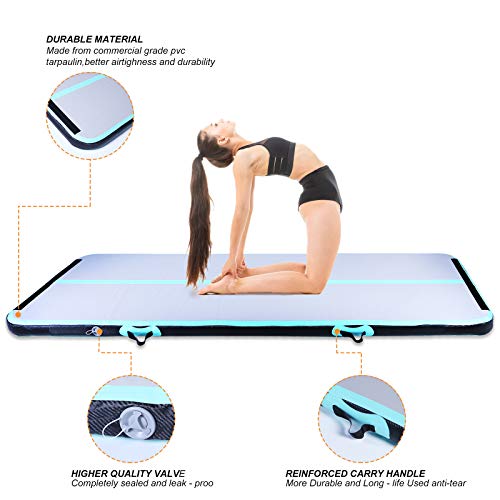 EVOLAND Colchoneta Gimnasia 300x100x10 cm, Colchoneta Hinchable para Gimnasio | Gimnasia / Yoga / Taekwondoe / Tumbling flotante / Colchoneta de entrenamiento para porristas