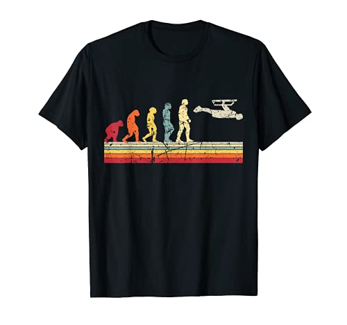 Evolution of man Calisthenics Retro Vintage Street Workout Camiseta
