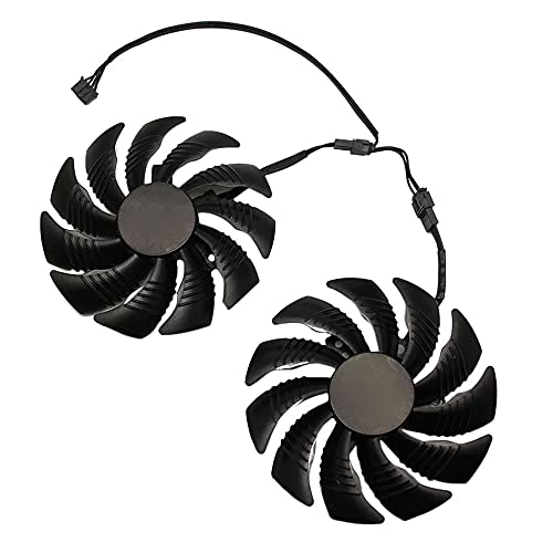 Exanko Ventilador de Tarjeta GráFica GPU de 88 Mm para Radeon AORUS RX 580/570 GIGABYTE GV-RX 570 AORUS GV-RX580AORUS (2 Piezas)